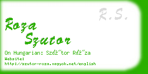 roza szutor business card